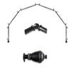 A&F Rod Dcor - Eva 13/16" 6-Sided Bay Window Curtain Rod - Black view 1