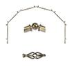 A&F Rod Dcor - Helix 13/16" 6-Sided Bay Window Curtain Rod - Antique Brass view 1