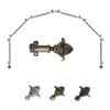 A&F Rod Dcor - Emerge 13/16" 6-Sided Bay Window Curtain Rod - Antique Brass view 1