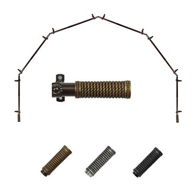 A&F Rod Dcor - Woven 13/16" 6-Sided Bay Window Curtain Rod - Black