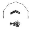 A&F Rod Dcor - Surf 13/16" 6-Sided Bay Window Curtain Rod - Black view 1