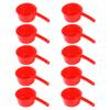 10pcs Red Bailer Bailer Practical Scoop Long Handle Spoon Simple Water Ladle Kitchen Ladle Kitchen Water Ladle Reliable Water Scoop Creative Water Scoop Flower Water Scoop view 1