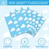 Cemtetnech 40pcs Blue Sky White Clouds Party Supplies ,include 20 Plates, 20 Napkin ,Used for Cartoon Story Birthday Party Decoration, Blue,White view 4