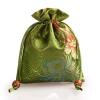 Only My Live Home 10pcs Jacquard Luxury Small Jewelry Pouch Drawstring Packaging Silk Brocade Gift Bag High End Jewellery Perfume Makeup Lavender Storage Sachet (green) view 1