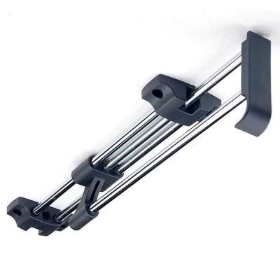 SOBS Heavy Duty Extendable Pull Out Closet Rod, Cabinet Pull Out Clothes Hanger, Push-Pull Hanging Rod with Sliding Rail,Wardrobe Organizer Rack for Clothing Storage (Size : 30cm)