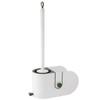Hardwearing Toilet Brush and Holder for BathroomWall-Mounted Cleaning Toilet Bowl BrushToilet Scrub Brush Silicone Brush Head with Storage Easy to Dry (Color : White) view 1