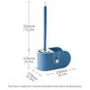 Hardwearing Toilet Brush and Holder for BathroomWall-Mounted Cleaning Toilet Bowl BrushToilet Scrub Brush Silicone Brush Head with Storage Easy to Dry (Color : White) view 2