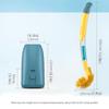 Hardwearing Toilet Brush and HolderSilicone Toilet Bowl Brush for Bathroom CleaningWall Mounted or Floor Standing Toilet Scrub Brush Easy to Dry (Color : White) view 2