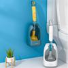 Hardwearing Toilet Brush and HolderSilicone Toilet Bowl Brush for Bathroom CleaningWall Mounted or Floor Standing Toilet Scrub Brush Easy to Dry (Color : White) view 3
