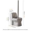 Hardwearing Toilet Brush and HolderCreative Toilet Bowl Brush with Long HandleCeramic Base Toilet Scrub Brush for Bathroom Cleaning Easy to Dry (Color : White) view 2
