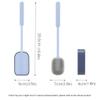Hardwearing Toilet Brush and Holder Set for BathroomFlexible Toilet Bowl Brush Head with Silicone BristlesCompact Size Toilet Scrub Brush Easy to Dry (Color : White) view 2