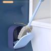 Hardwearing Toilet Brush and Holder Set for BathroomFlexible Toilet Bowl Brush Head with Silicone BristlesCompact Size Toilet Scrub Brush Easy to Dry (Color : White) view 3