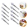 10pcs Culinary Decorating Spoons for Cake and Dessert Plating for Sauce Painting and Art Comfortable Grip Resistant Design view 2