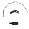 A&F Rod Dcor - Pine 13/16" 6-Sided Bay Window Curtain Rod - Black view 1