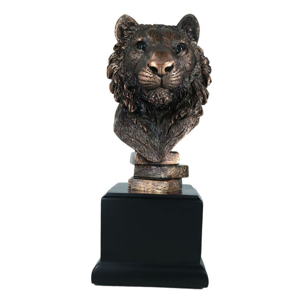 Bengal Tiger Bust Sculpture 9" H with Trophy Base