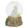 Jungle Predator White Alaskan Siberian White Tiger Glitter Snow Globe view 4