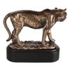 8.5" L Realistic Wildlife Bengal Orange Tiger Prowling Sculpture with Trophy Base view 3