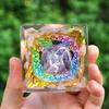 TYZK Meditation Orgone Pyramid Crystals Amethyst Crystal Sphere Orgonite Pyramid Home Decor (Size : 60mm) view 2