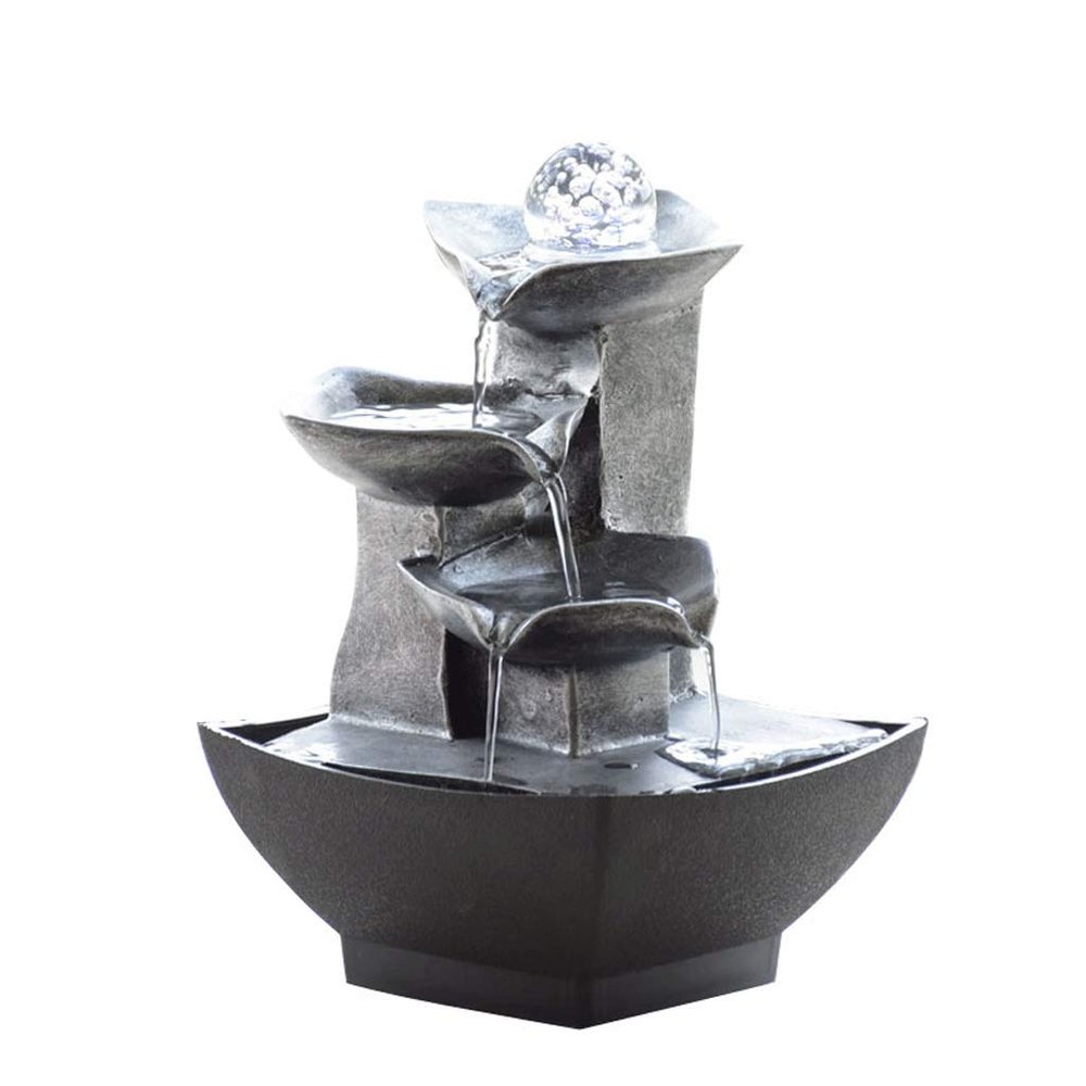 UYVI Tabletop Fountain Tabletop Fountain Resin Creative Desktop Fountain Feng Shui Indoor Fountains Lucky Tabletop Water Fountain Decor 9.45 Inches Exquisite Decoration