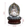 UYVI Tabletop Fountain Tabletop Fountain Ceramic 13.3 Inches High Desktop Fountain Buddha Statue Fountain with Crystal Ball Meditation Decor Exquisite Decoration view 2