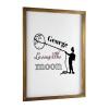 Home Decor Wood Sign George Lassos The Moon George Bailey Its A Wonderful Life Farmhouse Style Framed Wood Sign,Rustic Wall Art Sign 12"x20" view 2