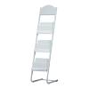 LHRUI Magazine Rack Lightweight Magazines Holders with Non-Skid Rubber Feet, Showrooms Hall Pamphlet Organizers - 3 Pocket, Slim Files Racks for Product Launch (Color : White) view 1