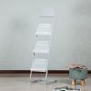 LHRUI Magazine Rack Lightweight Magazines Holders with Non-Skid Rubber Feet, Showrooms Hall Pamphlet Organizers - 3 Pocket, Slim Files Racks for Product Launch (Color : White) view 2