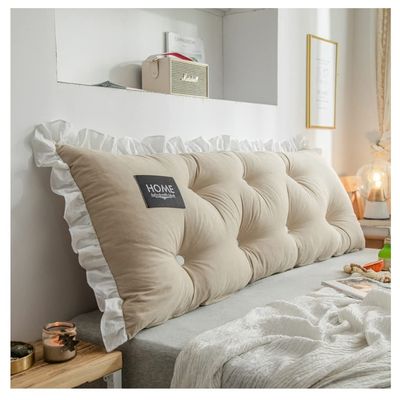 Bedside Cushion Cushion Headboard Bed Cushion for Headboard and Reading Bedside Cushion Sofa Cushion Long Pillow for Bed Headboard Rectangular Headboard (Color : Yellow, Size : 100X55cm)