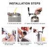 YUEWO Mini Beer Keg, Beer Pressurized Growler Tap System, 304 Stainless Steel Portable Dispenser Kegerator Kit with Co2 Regulator to Carbonation for Draft, Homebrew, Craft Beer (128OZ) view 4