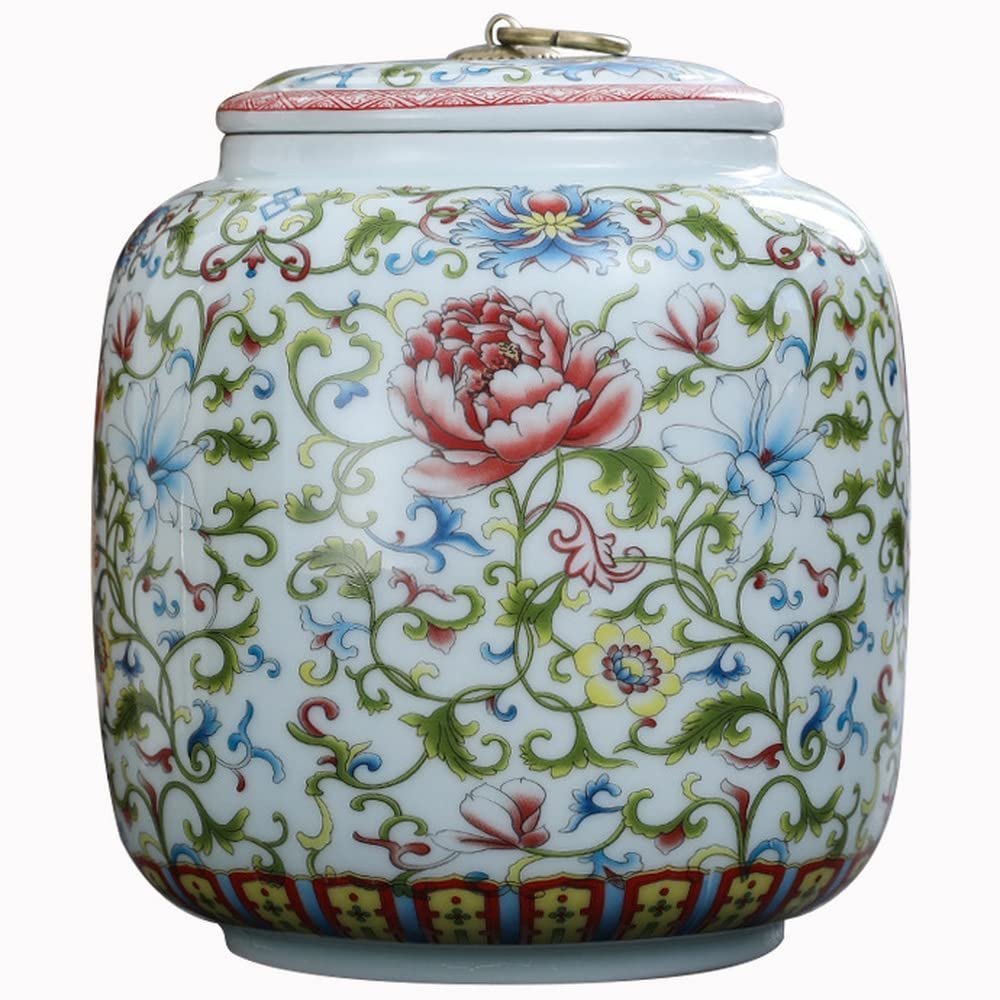 19.2cm Ceramic Tea Caddy Sealed Tea Jar Storage Tea Cans Kung Fu Tea Set Tea Ceremony