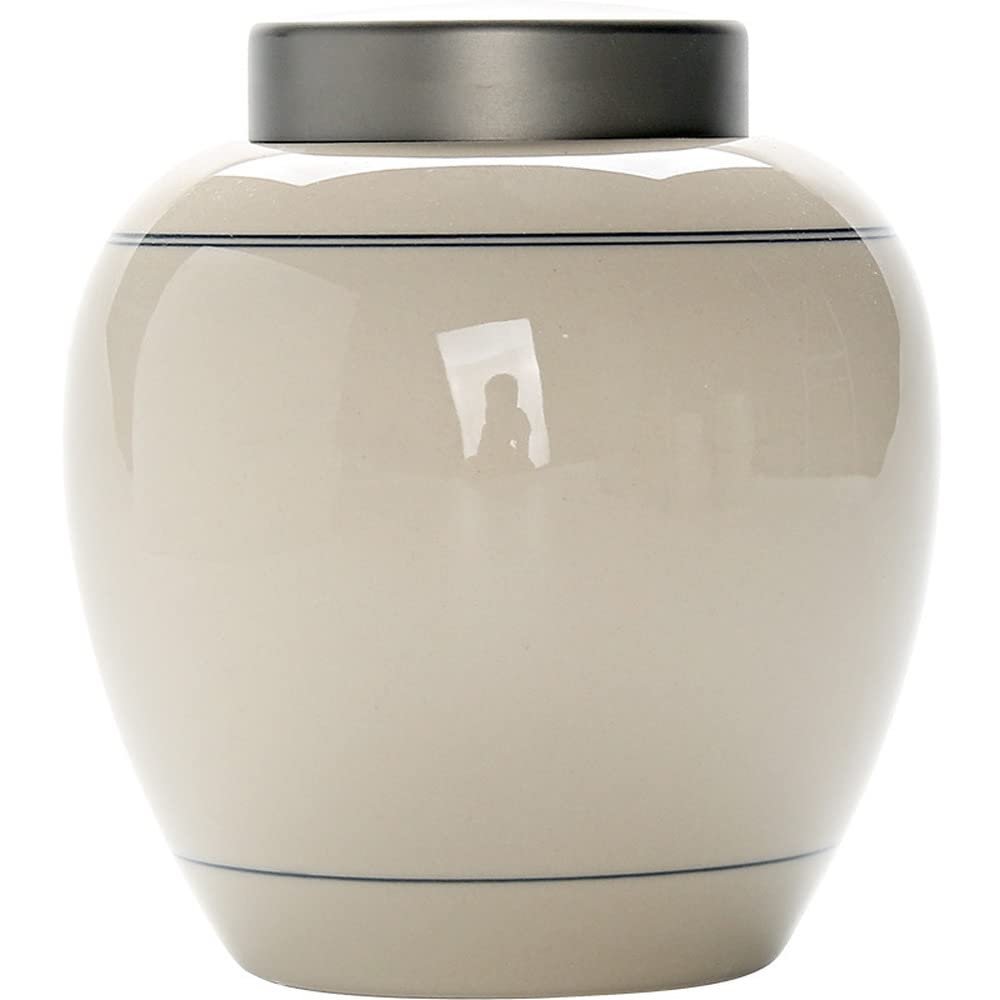 13.7cm Ceramic Tea Caddy Sealed Jar Household Retro Tea Cans Handmade Kung Fu Tea Set