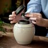 13.7cm Ceramic Tea Caddy Sealed Jar Household Retro Tea Cans Handmade Kung Fu Tea Set view 3