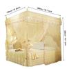 Alvinlite 4 Corner Post Net, Princess Bed Canopy, Breathable Bed Curtain Full Queen Size Bedroom Decoration #20 (120 * 200 * 200-Yellow) view 4