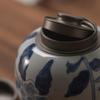 13.5cm Hand Painted Blue White Porcelain Tea Sealed Jar Kung Fu Tea Set Storage Tea Caddy view 2