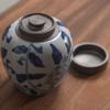 13.5cm Hand Painted Blue White Porcelain Tea Sealed Jar Kung Fu Tea Set Storage Tea Caddy view 3