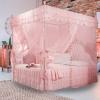 Alvinlite 4 Corner Post Net, Princess Bed Canopy, Breathable Bed Curtain Full Queen Size Bedroom Decoration #20 (120 * 200 * 200-Pink) view 3