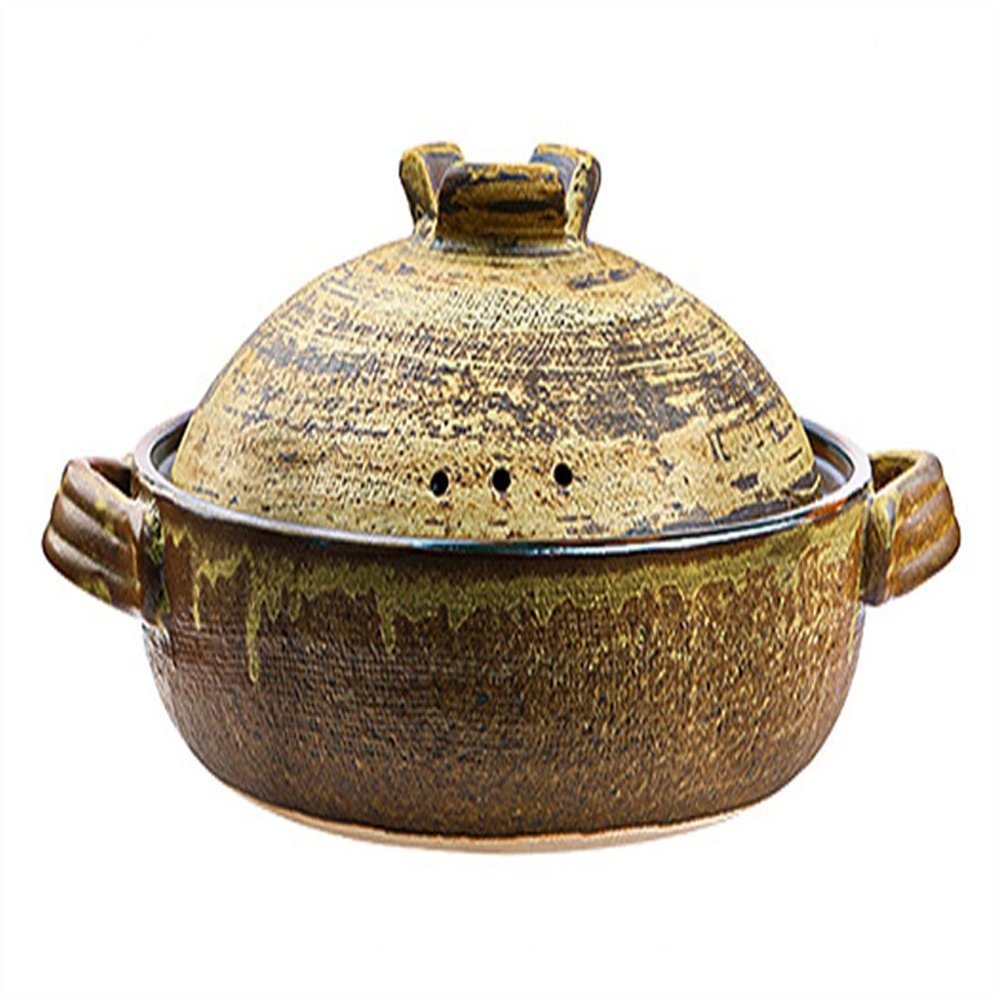 Clay Pot for Cooking Japanese Ceramic Hot Pot Donabe Casserole Korean Earthenware Pot with Lid, Heat Storage and Energy Saving, Easy to Clean (Size : 1.4L)