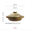 Clay Pot for Cooking Japanese Ceramic Hot Pot Donabe Casserole Korean Earthenware Pot with Lid, Heat Storage and Energy Saving, Easy to Clean (Size : 1.4L) view 2