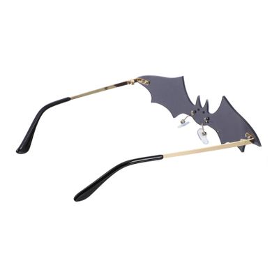 PartyKindom Fashion Bat Shaped Sunglasses Rimless Eyewear for Parties Novelty Bat Glasses for Men and Women Unique Frameless Design for Events and Special Occasions Eye-catching and