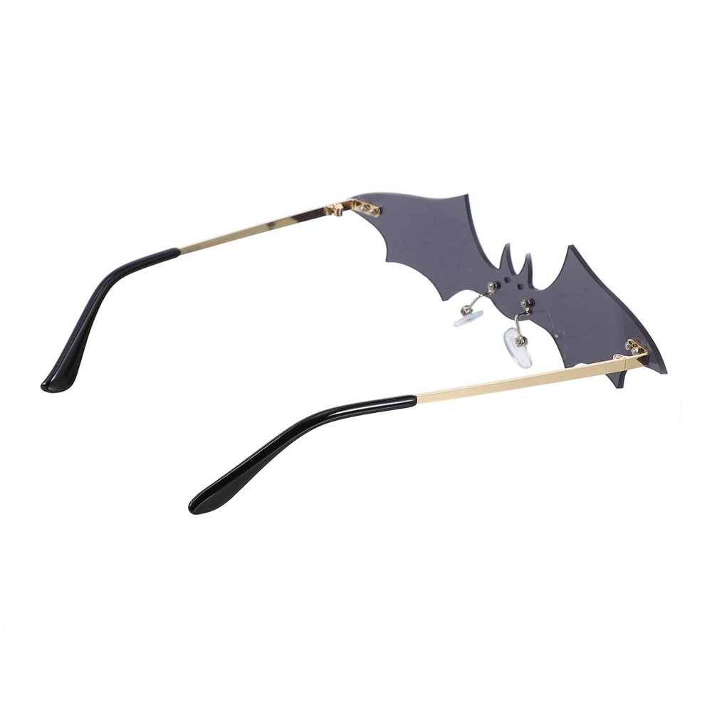 PartyKindom Fashion Bat Shaped Sunglasses Rimless Eyewear for Parties Novelty Bat Glasses for Men and Women Unique Frameless Design for Events and Special Occasions Eye-catching and