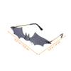 PartyKindom Fashion Bat Shaped Sunglasses Rimless Eyewear for Parties Novelty Bat Glasses for Men and Women Unique Frameless Design for Events and Special Occasions Eye-catching and view 2