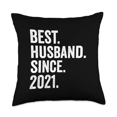 Best Husband Since 2021 | 5th wedding anniversary 5 years Throw Pillow