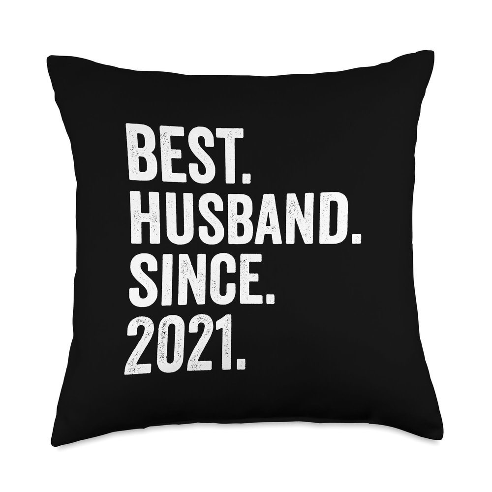 Best Husband Since 2021 | 5th wedding anniversary 5 years Throw Pillow