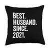 Best Husband Since 2021 | 5th wedding anniversary 5 years Throw Pillow view 1