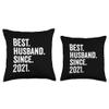 Best Husband Since 2021 | 5th wedding anniversary 5 years Throw Pillow view 3