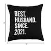 Best Husband Since 2021 | 5th wedding anniversary 5 years Throw Pillow view 4