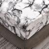 CFYCYHDZHT Bed Sheet Set Queen Size,Soft Lightweight Microfiber Marble Mattress Protector, Suitable for Twin, Full, Queen, King Printing Bed Protector,Black,California King 180 * 200cm*35cm view 4