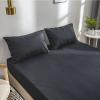 CFYCYHDZHT Bedding Fitted Sheet,Kids Pure Color Brushed Urinary Mattress Protector,Bedroom Hotel Holiday Home Twin,Full,Queen,King Deep Pocket Mattress Cover,Blue,Queen: 153 * 203 * 35cm (3pcs) view 3