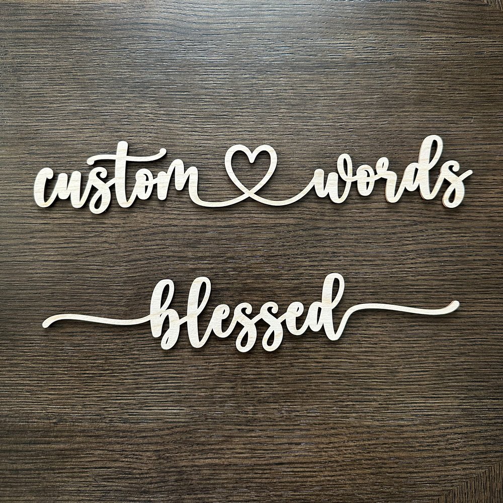 Custom Wood Signs Personalized Sign Letters for Nursery Crib Decor Letters Unfinished laser cut Custom Lettering