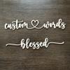 Custom Wood Signs Personalized Sign Letters for Nursery Crib Decor Letters Unfinished laser cut Custom Lettering view 1